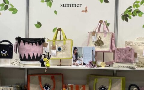 2023年7月　バックブランドamolika展示ブースコーディネート