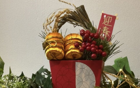 2025年1月　カフェ正月コーディネート